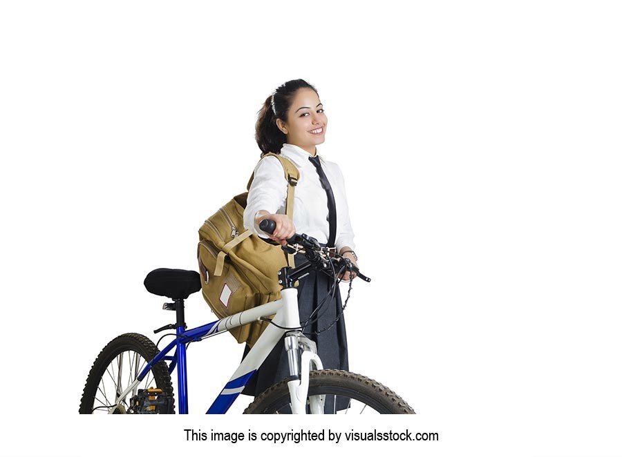 1 Person Only ; Bag ; Bicycle ; Carrying ; Color I