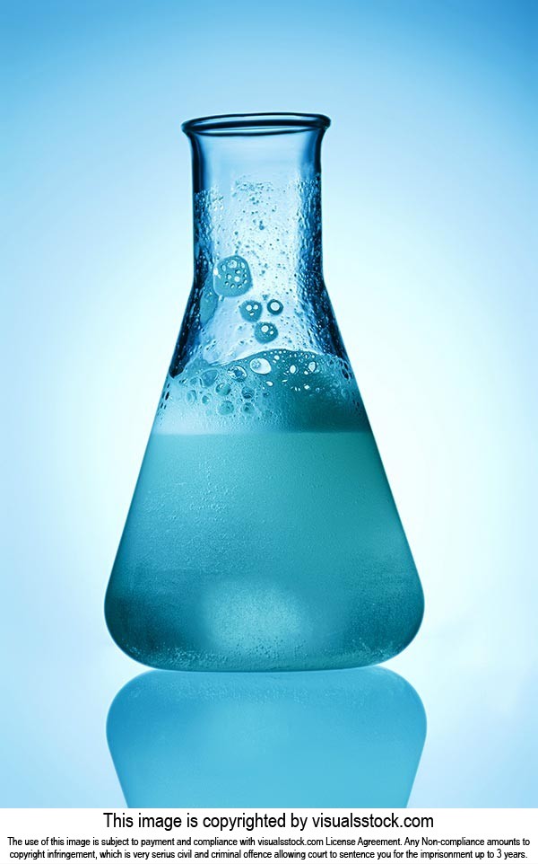 Apparatus ; Beaker ; Blue ; Bottle ; Bubble ; Chem