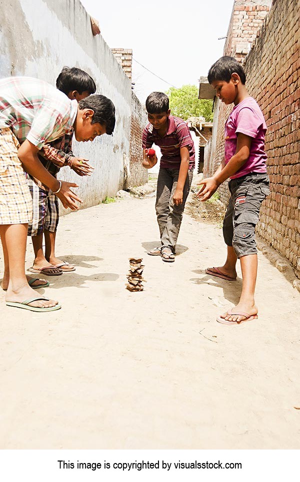 3-5 People ; Alley ; Ball ; Bending ; Boys ; Boys 