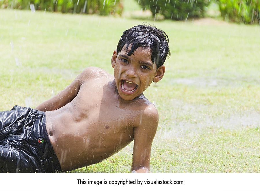 1 Person Only ; Bare Chest ; Bathing ; Boys ; Care