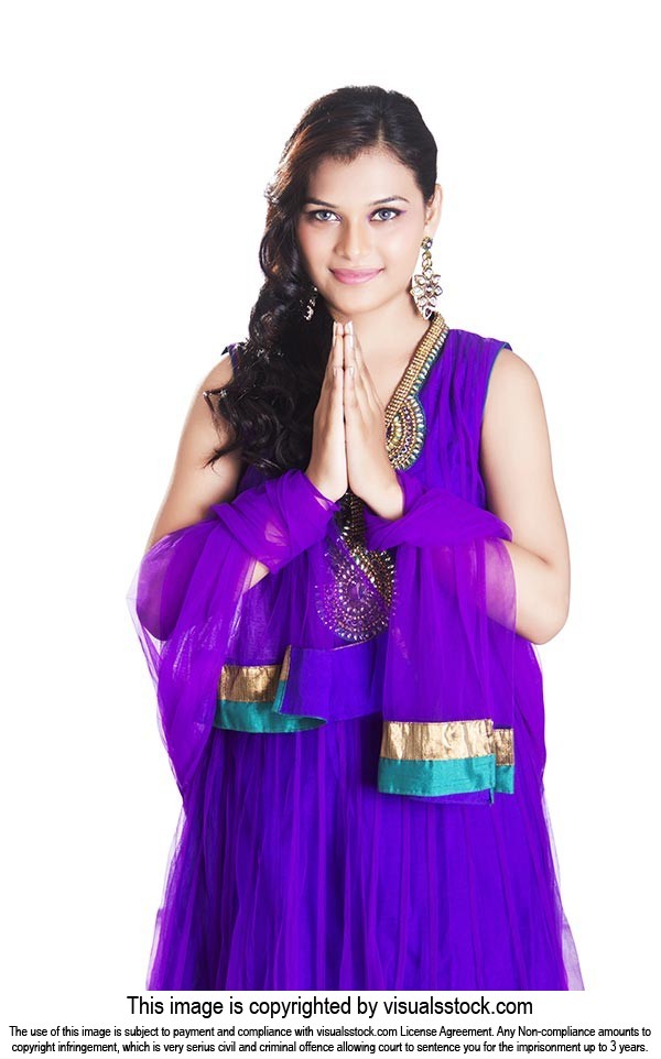 Young Woman Greeting Namaste