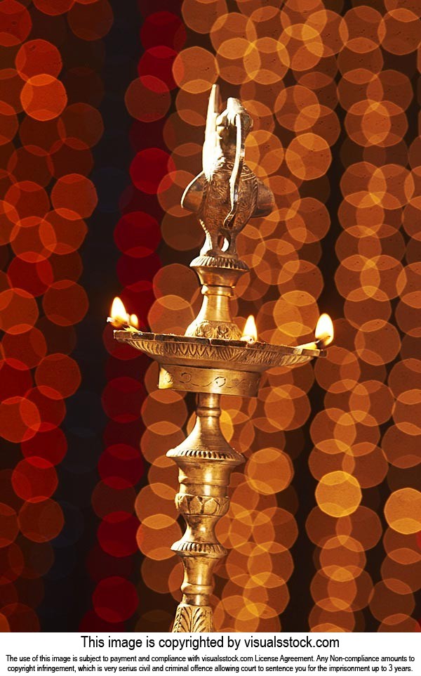 Diwali Metal Lamp Nobody