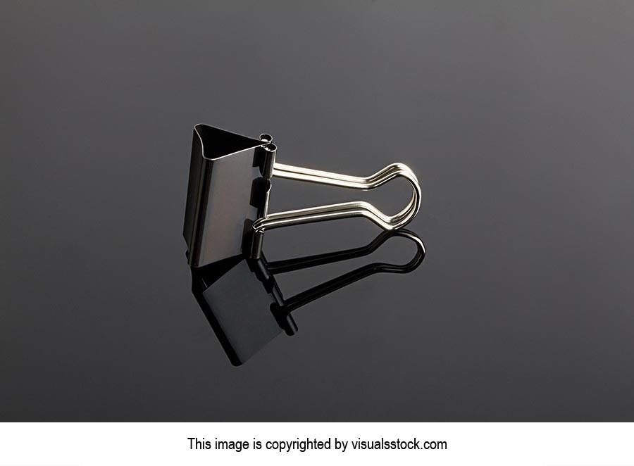 Binder Clip ; Black Background ; Business ; Clip ;