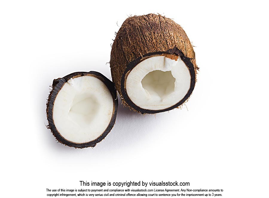 Arranging ; Bowl ; Breaking ; Close-Up ; Coconut ;