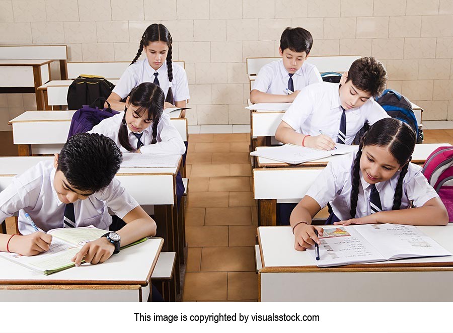 Group Students Classroom Studying