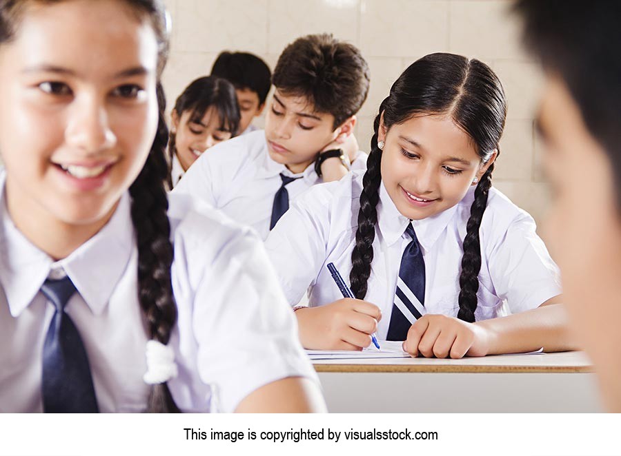 Group Students Classroom Studying