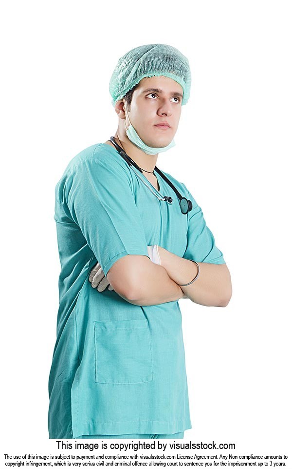 Man Surgeon Doctor Contemplation