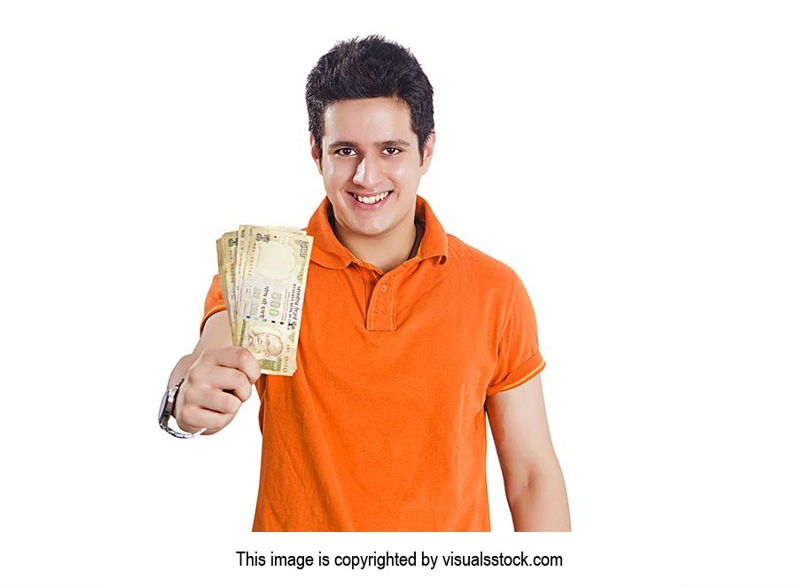 Man Showing Money Rupees