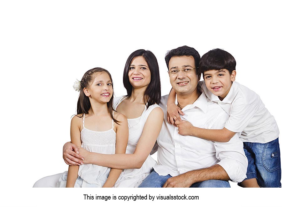 Indian Family Sitting Enjoy