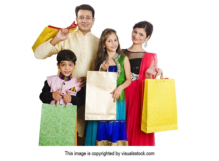 Indian Family Shopping Bags