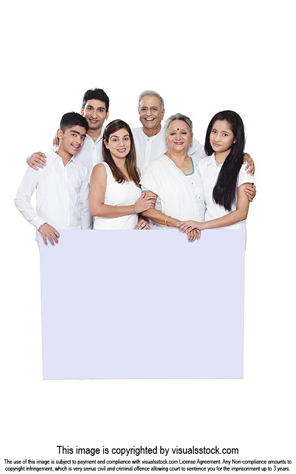Indian Joint family Showing White Board