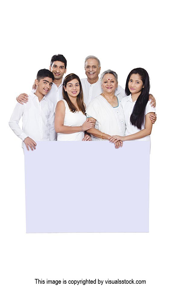 Indian Joint family Showing White Board