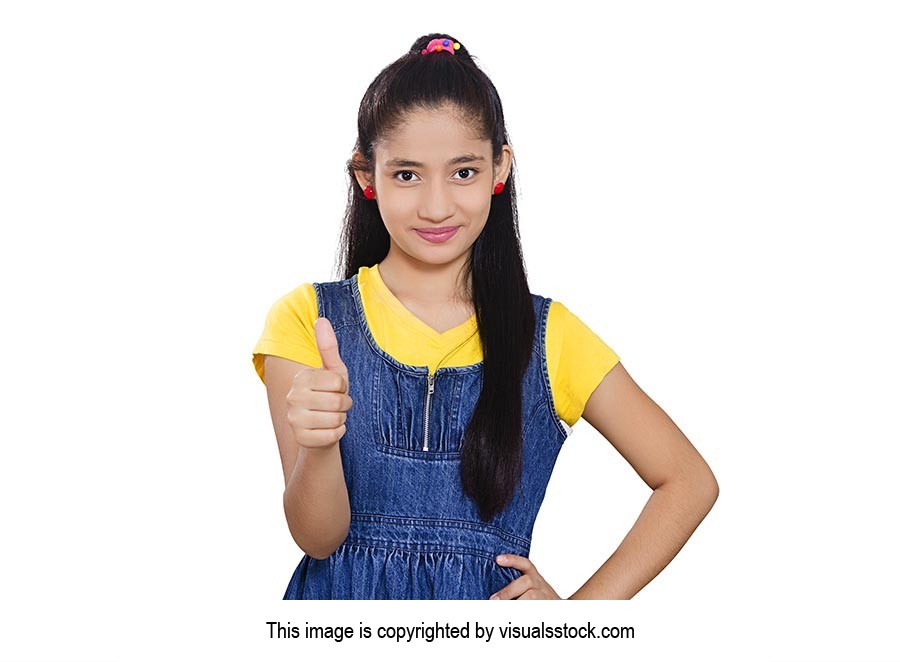 Indian Teenage Girl Thumbs up