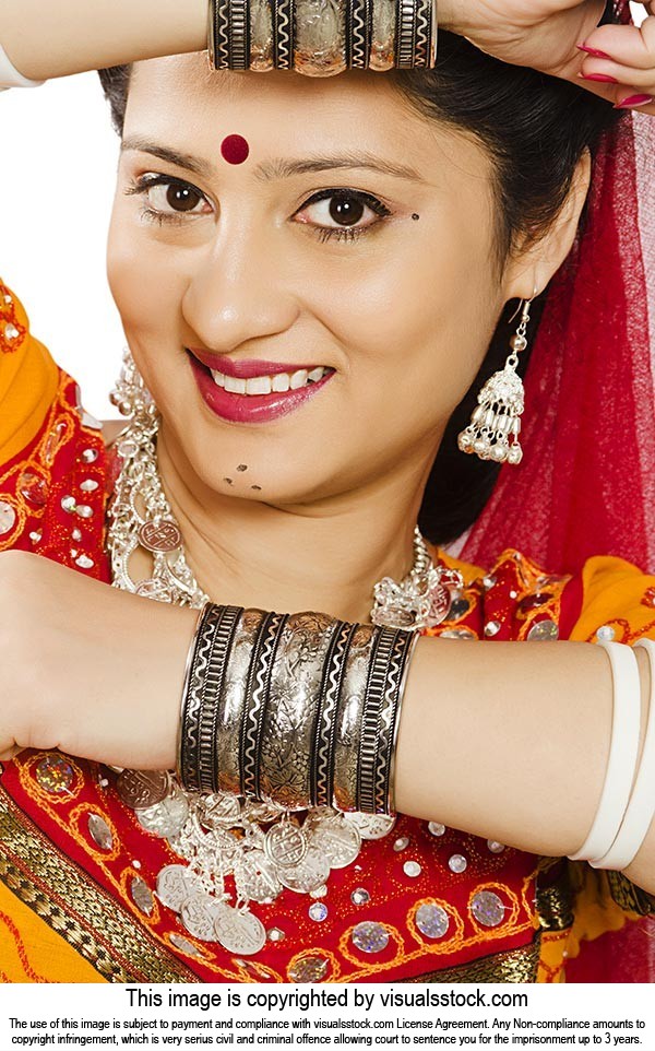 Traditional Gujrati Woman Showing Bangles