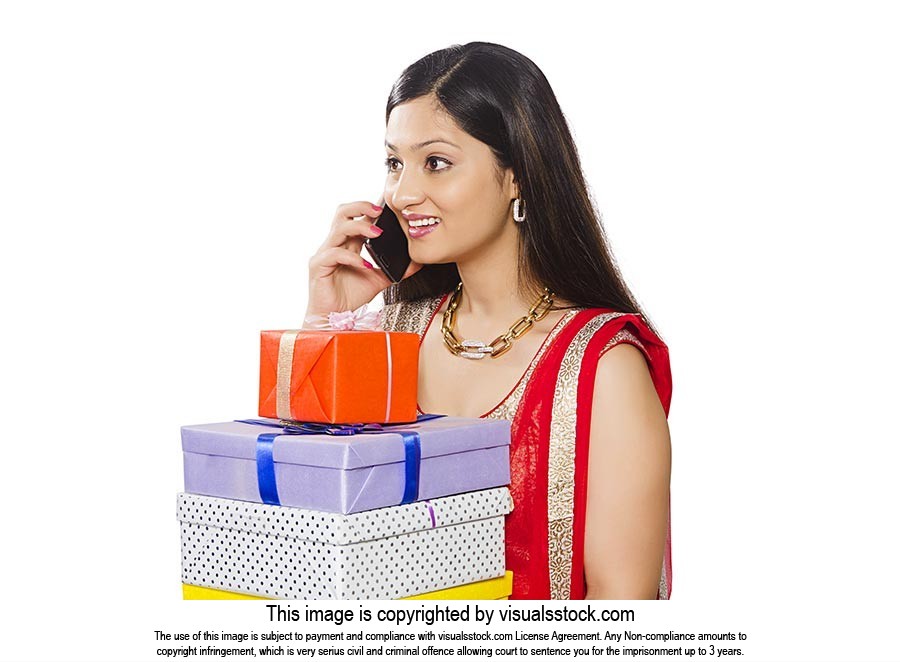 Indian Woman Diwali Gift Gratitude Talking Phone