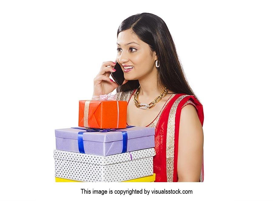 Indian Woman Diwali Gift Gratitude Talking Phone