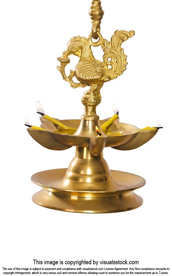 Close-up Diwali Festival Deepak Lamp stand