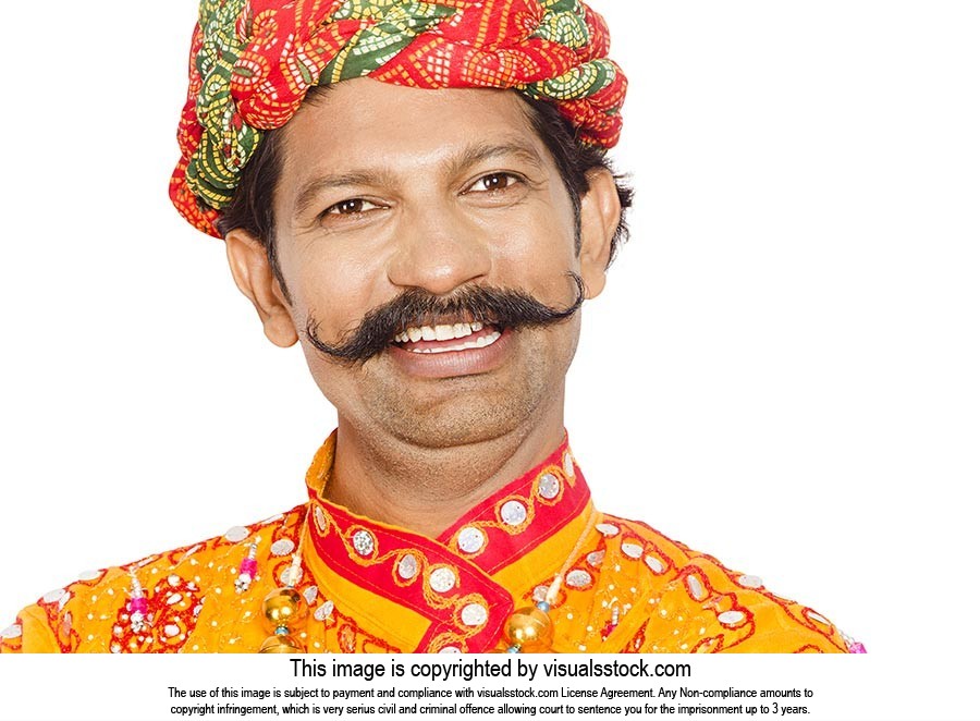 Portrait Rajasthani Man Moustache