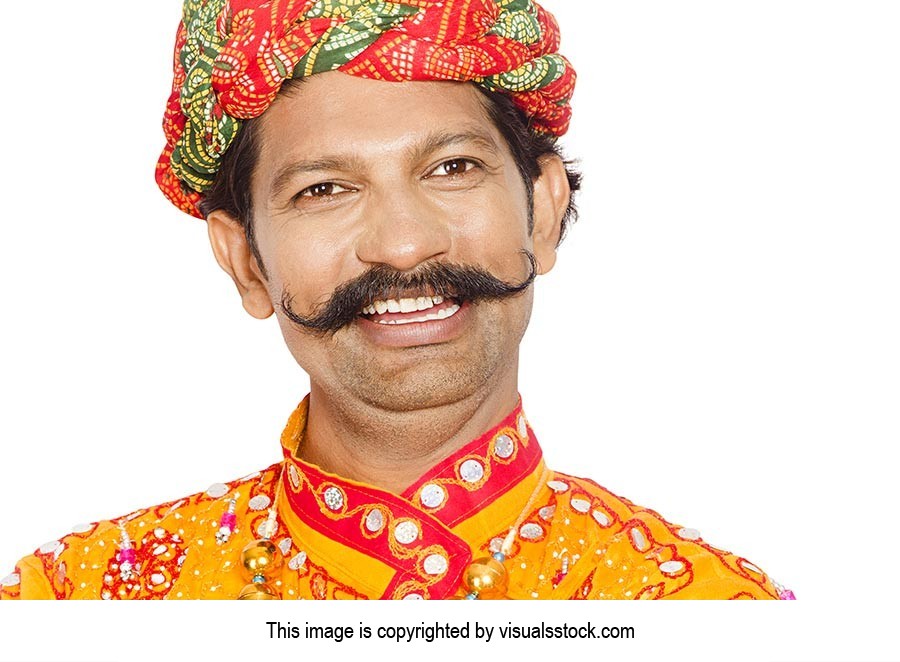 Portrait Rajasthani Man Moustache