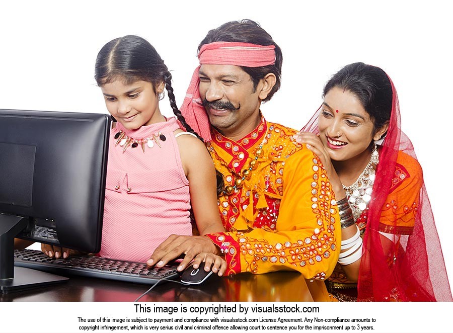 Gujrati Parents Daughter Computer Education