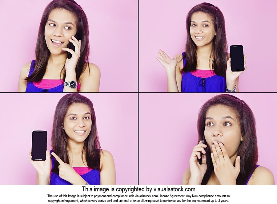 Montage Photo Girl Phone Technology