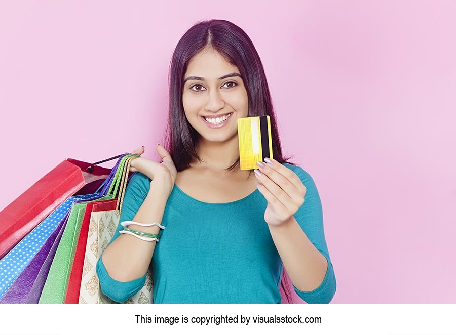 Young Woman Credit Card Shopping