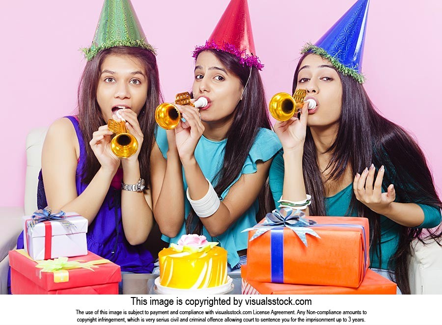 Young Girls Celebrate Birthday Party
