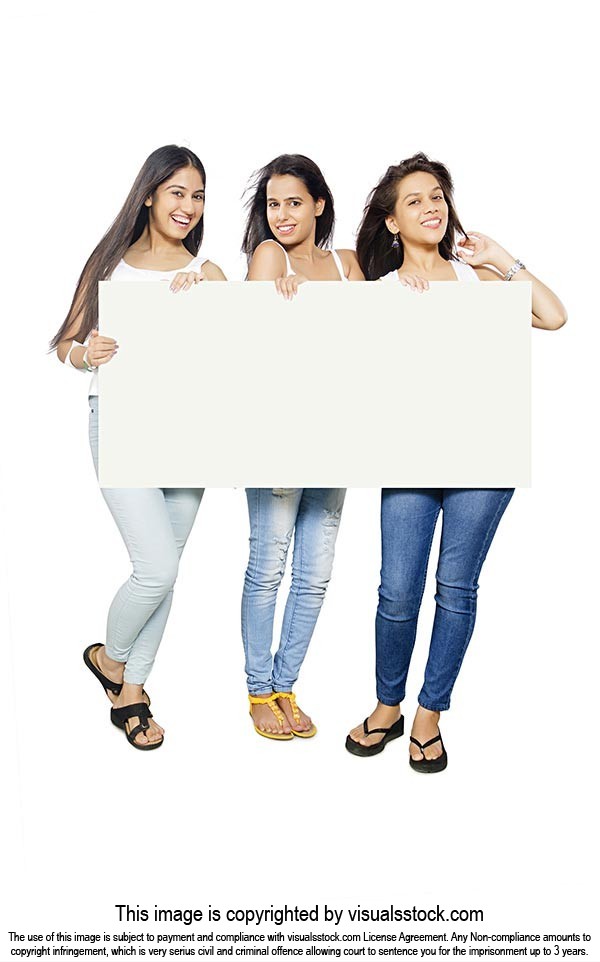 Teenage Girls Showing White board