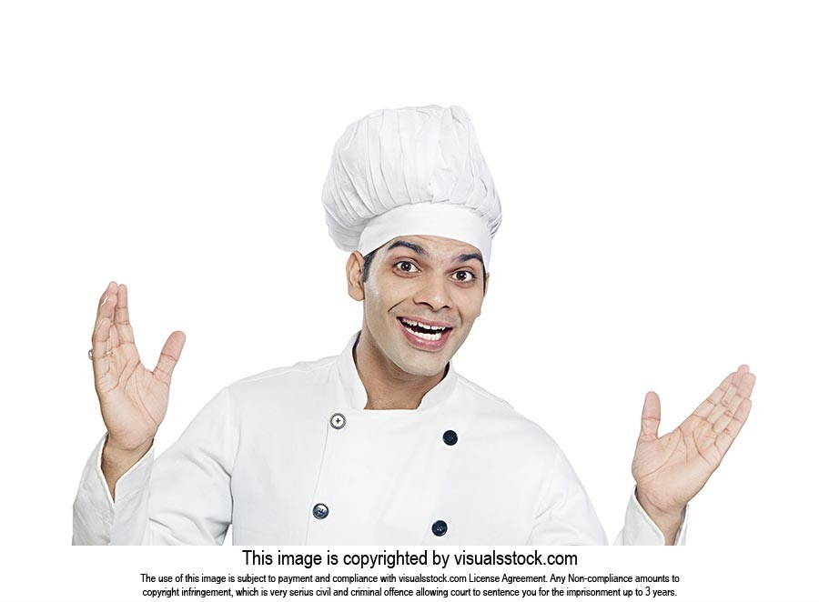 Indian Man Chef Hotel Service Shocking