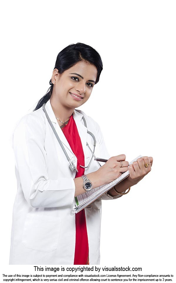 Indian Woman Doctor Clipboard