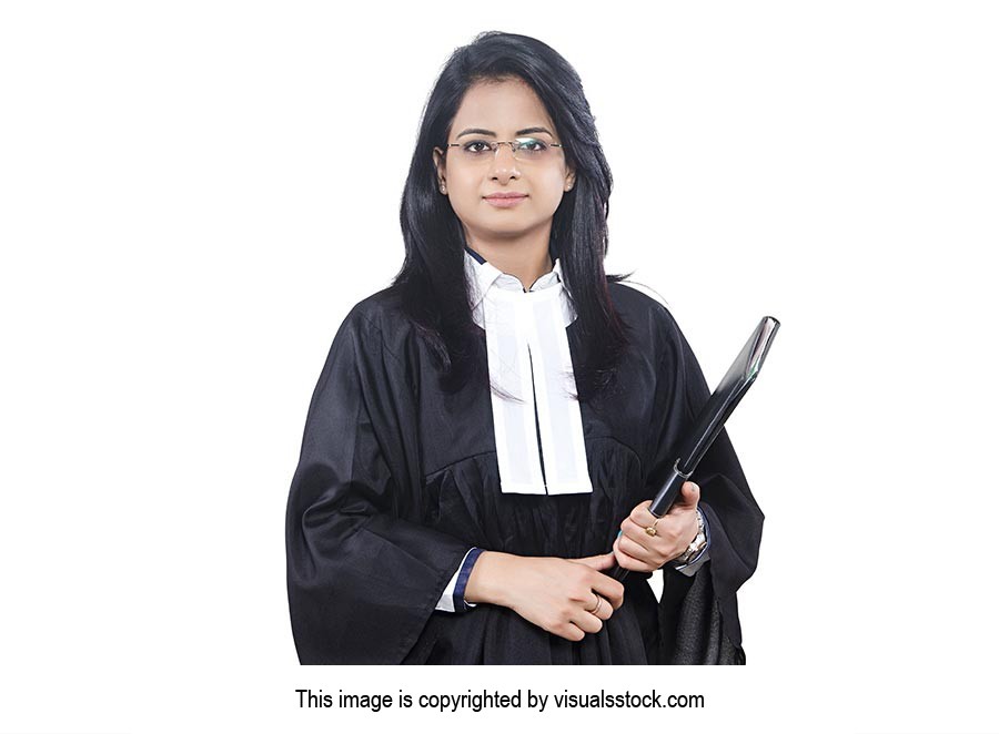 Lady Lawyer Holding File