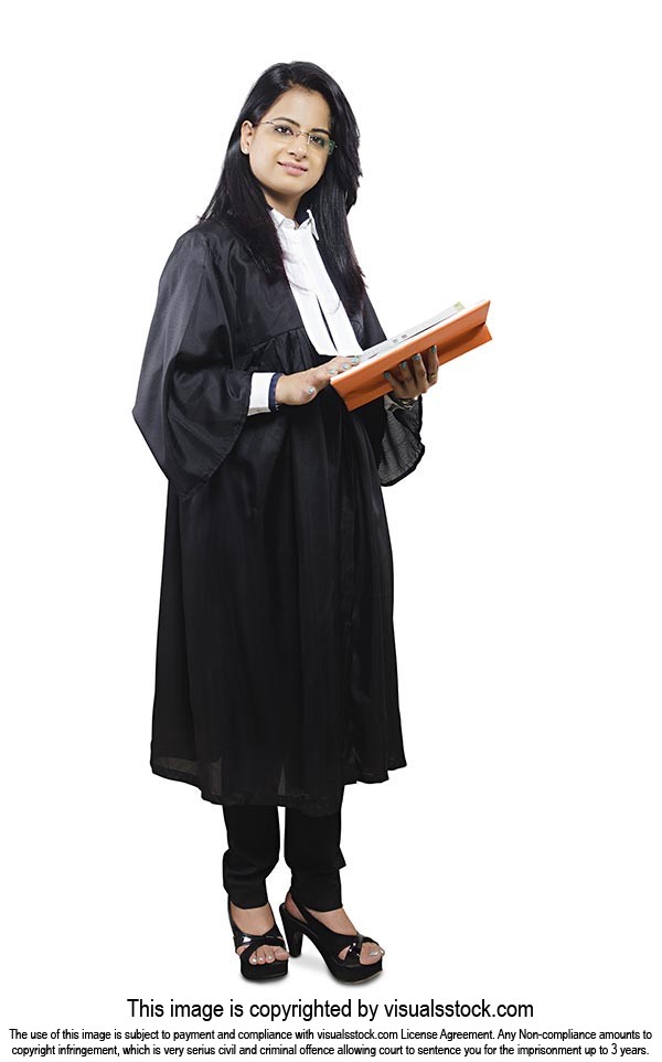 Lady Lawyer Holding Book