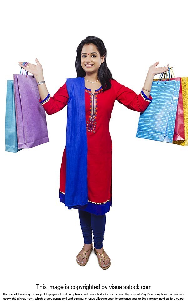 Lady Shopping Bags Showing
