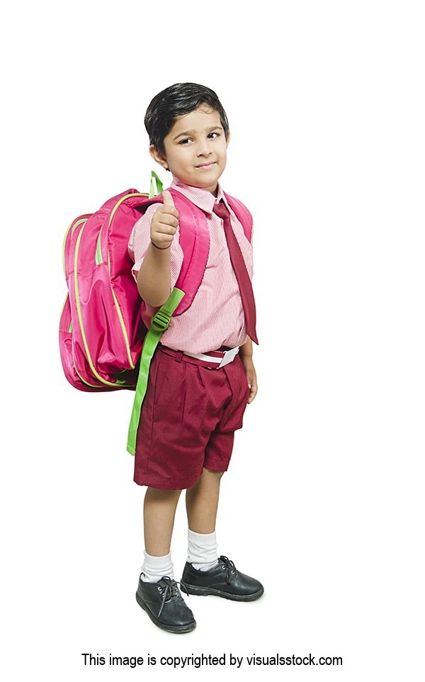 Kid sales with bag