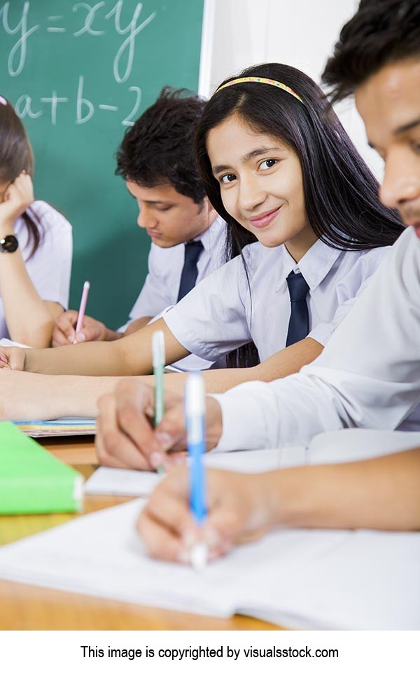 Teenager Students Classroom Studying