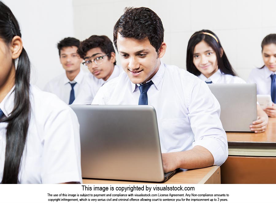 School Students Laptop  E-Learning