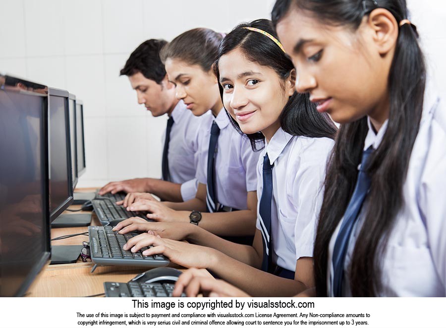 School Students Computer Education