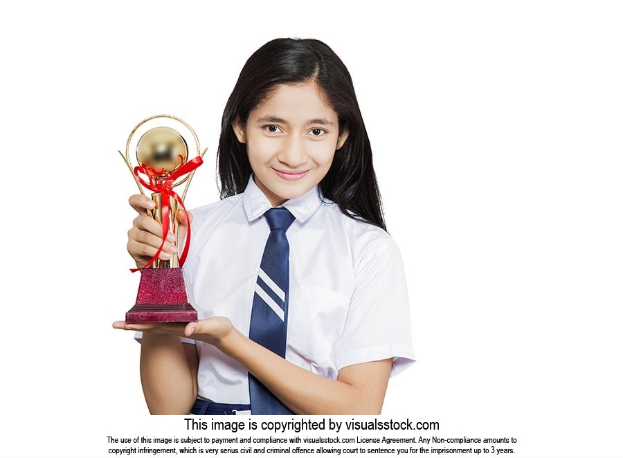 School Girl Student Trophy