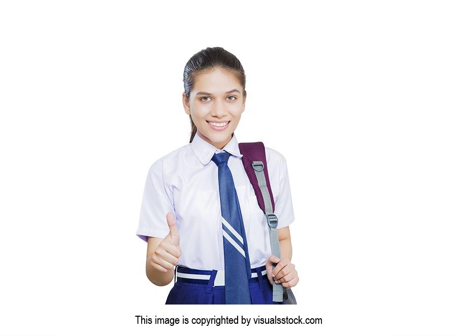 School Girl Student Thumbs up