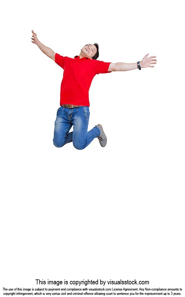 Indian Teenage Young man Jumping