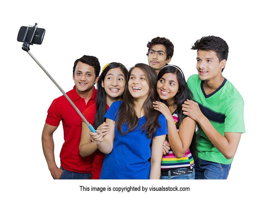 Group Friends Taking Selfie