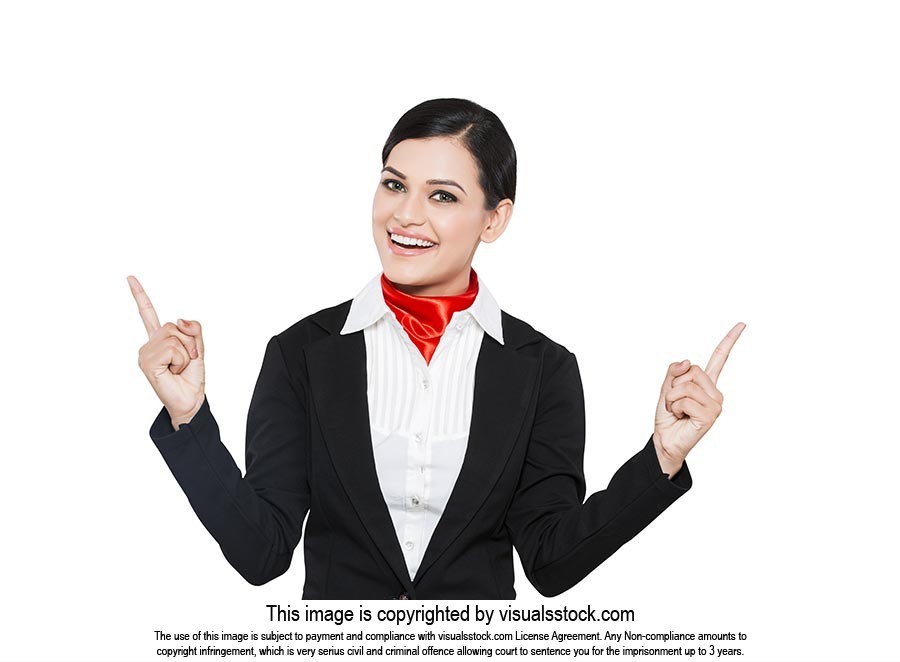 Indian Air Hostess Gesturing