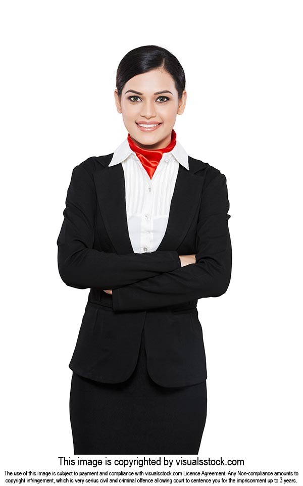Indian Adult Woman Airhostess