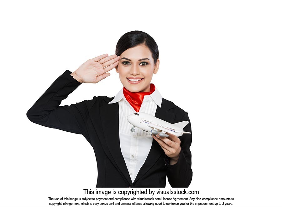 Indian Air hostess Salute