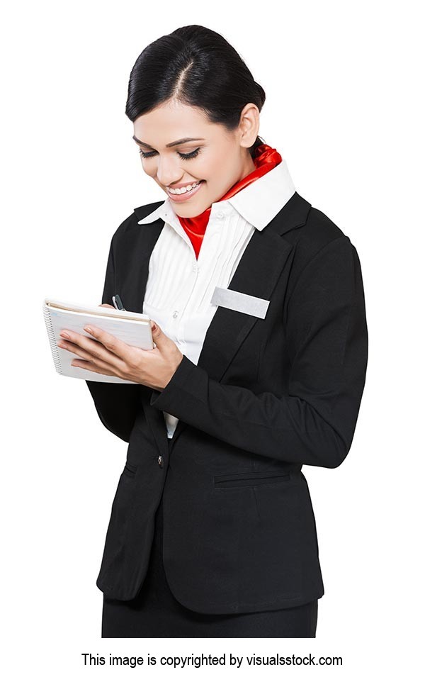 Woman Waitress Writing Order