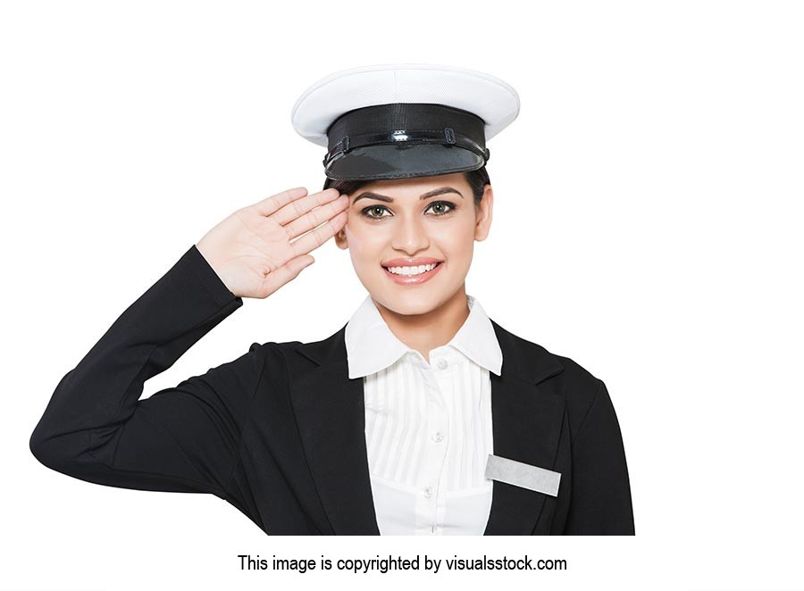 Female Airline Pilot Salute