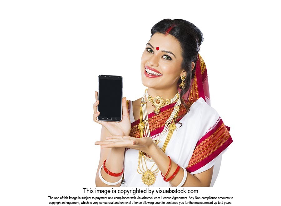 Bengali Woman Showing Mobile