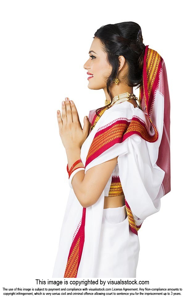 Indian Bengali Woman Praying