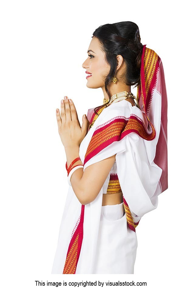 Indian Bengali Woman Praying