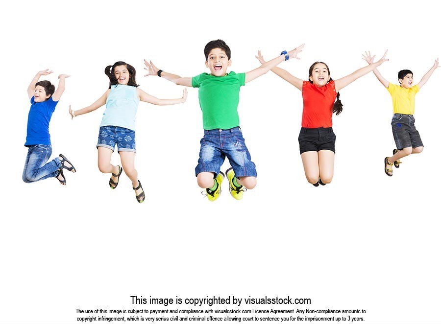 3-5 People ; Arms Outstretched ; Arms Raised ; Boy